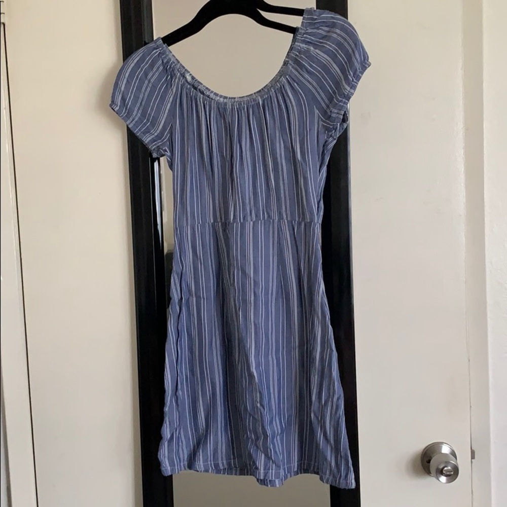 Hollister blue and white striped dress
